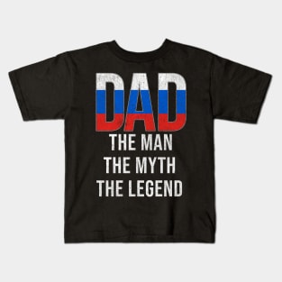 Russian Dad The Man The Myth The Legend - Gift for Russian Dad With Roots From Russian Kids T-Shirt